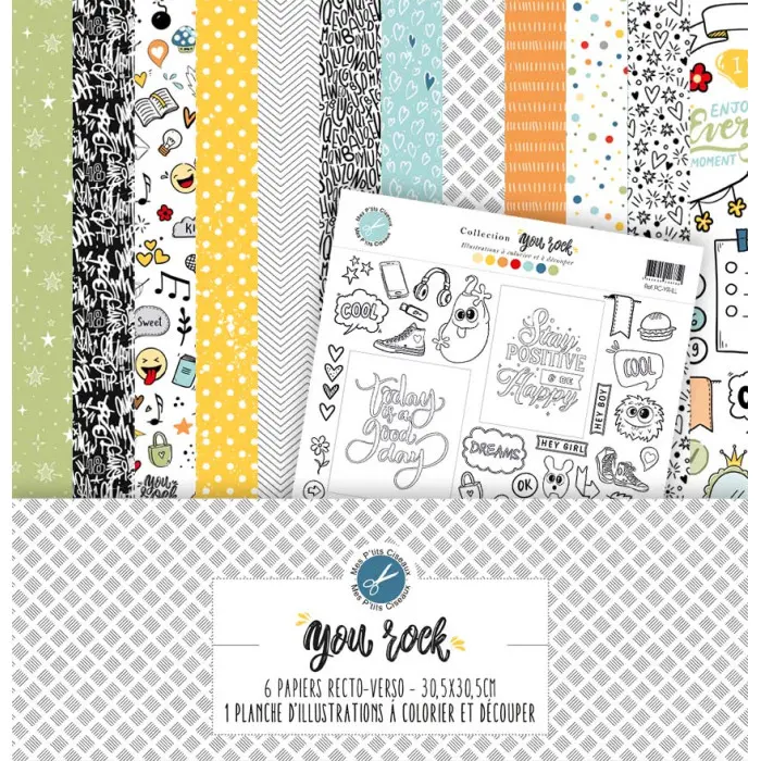 Collection de papiers "You rock"
