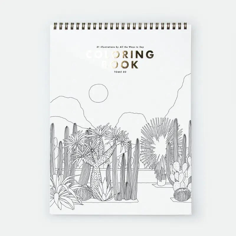 Coloring book Cactus & Plants