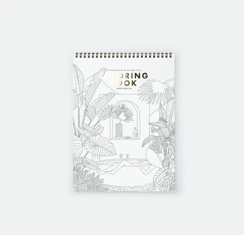 Coloring book Exotic Bathtub