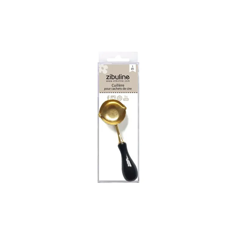 Cuillère à cire 2 becs - noir et doré