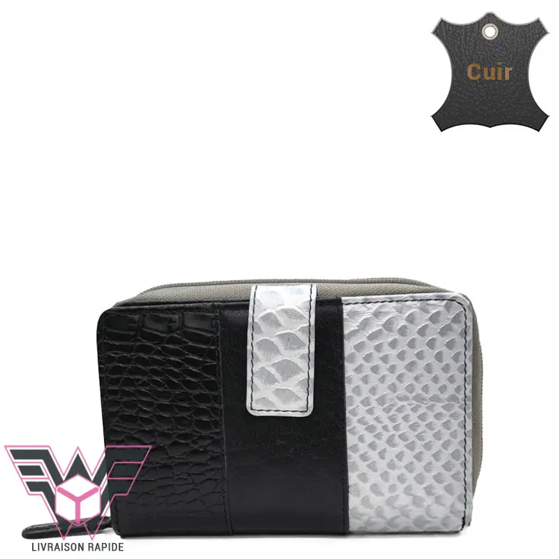 Din noir portefeuille femme original