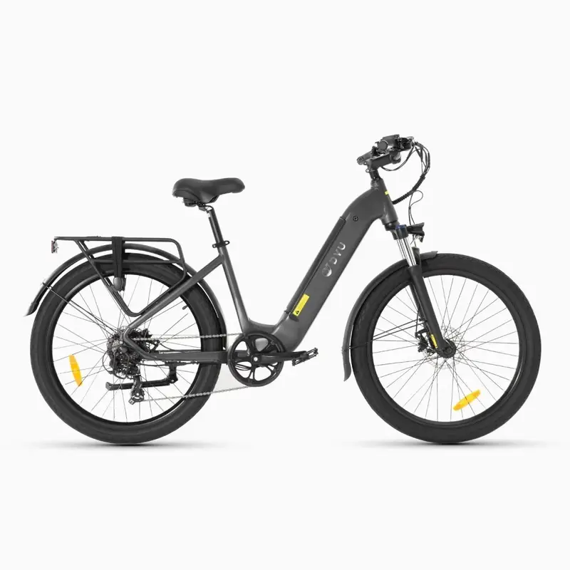 DYU C1 26" Electric Bicycle - 250W Motor 36V10Ah Battery 60KM Range Disc Brakes Blue-gray