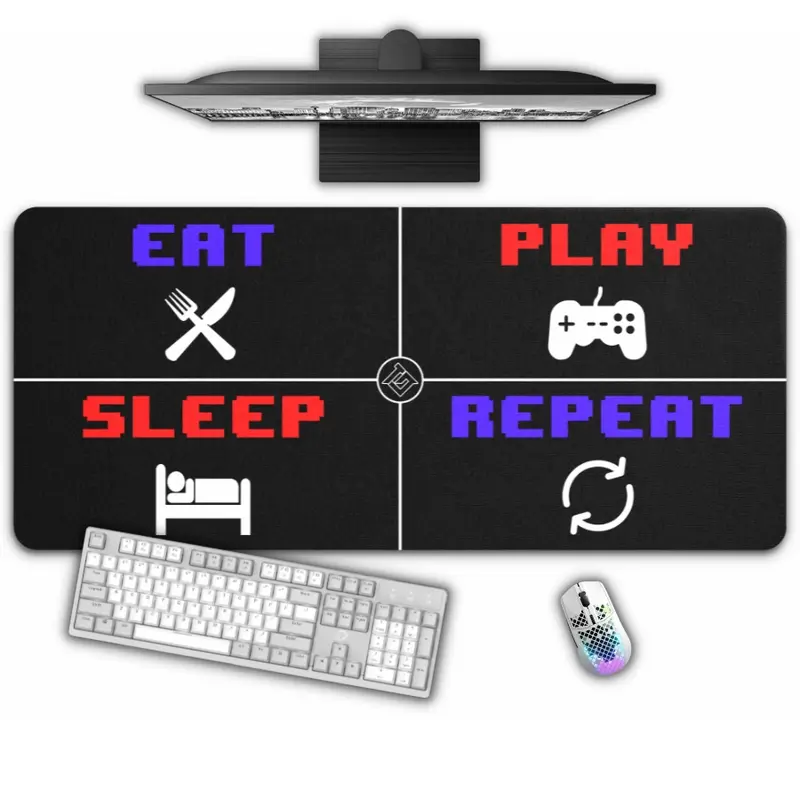 "EAT PLAY SLEEP REPEAT" | XXL Mauspad