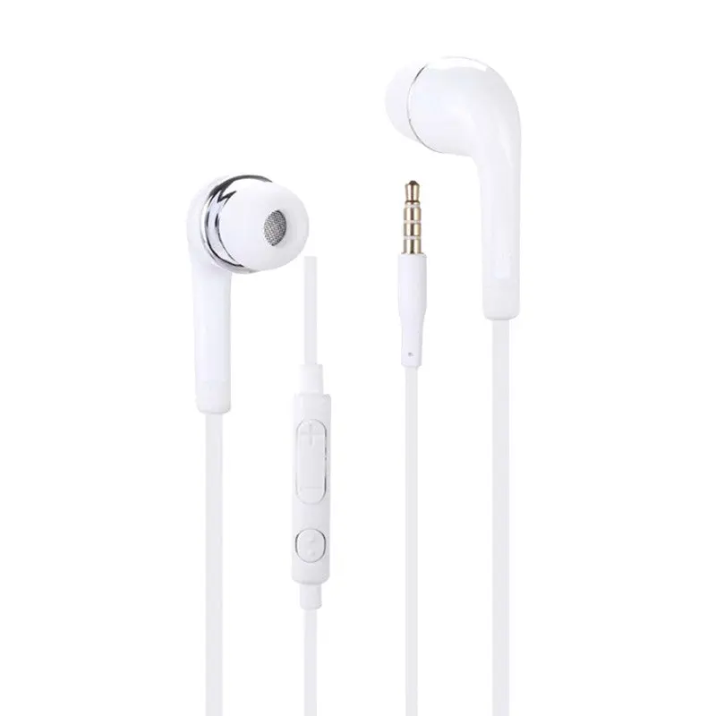 Écouteurs Blanc Haute Qualité Audio intra-auriculaires en silicone ultra confort isolant le bruit avec contrôle du volume et microphone pour Alcatel Lumos