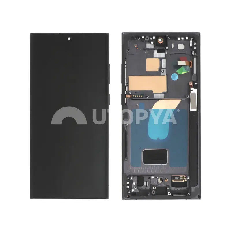 Ecran Complet Noir Galaxy S23 Ultra compatible (S918) (Soft OLED)