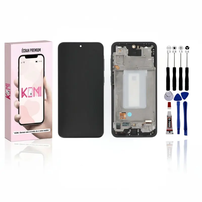 Écran Galaxy A36 5G LCD avec châssis – Kit outils + adhésif