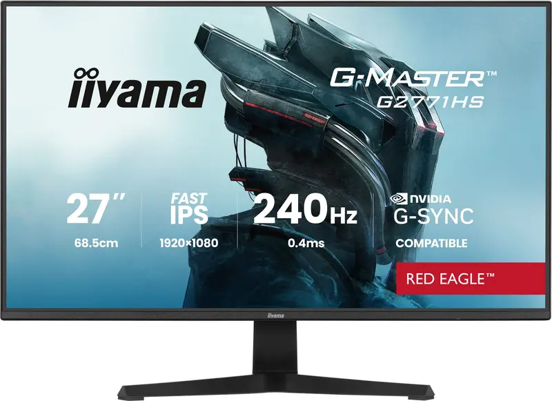 Ecran PC Gamer - IIYAMA - 27 - FHD - 240Hz - Dalle Fast IPS - 0,4ms - G-Master Red Eagle G2771HS-B1