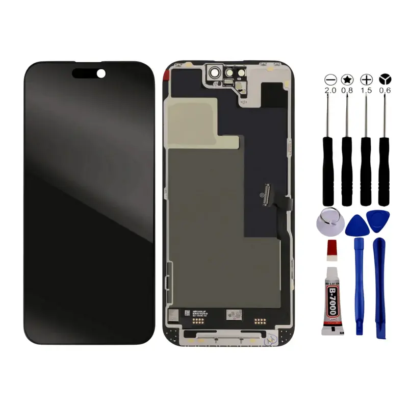 Ecran Pour iPhone 14 PRO MAX OLED +Outils +Adhésif Noir