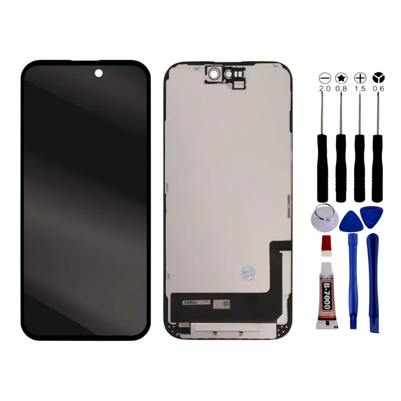 Ecran Pour iPhone 15 OLED +Outils +Adhésif Noir