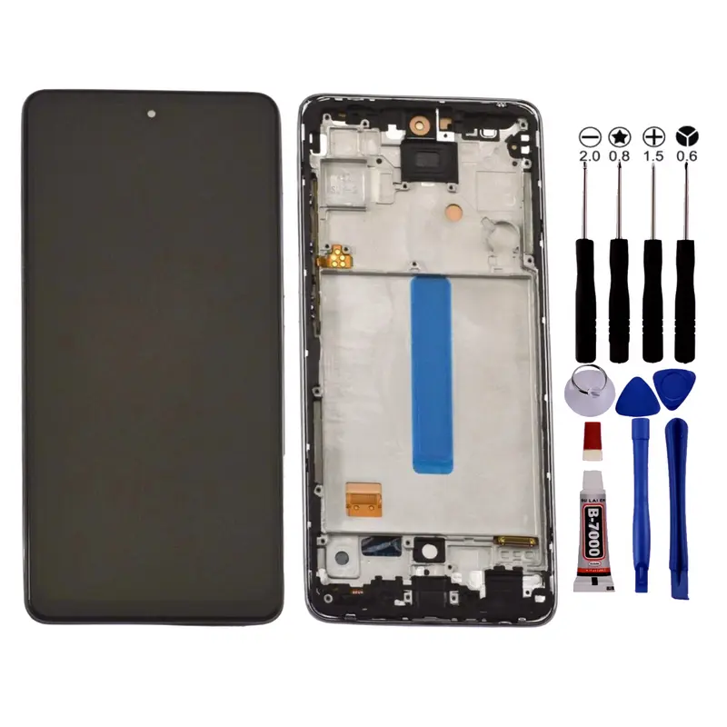 Ecran Pour Samsung A52 4G SM-A525F A525M LCD +Chassis Noir +Outils