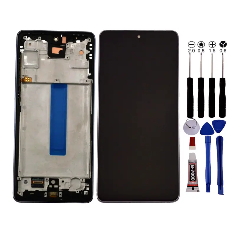 Ecran Pour Samsung A73 A736 SM-A736B LCD +Chassis Noir +Outils