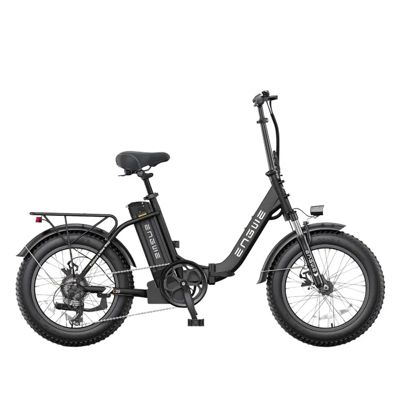 Electric Bike ENGWE L20 2.0 - Motor 750W Battery 52V13AH 20 Inch Mechanical Disc Brake - Black