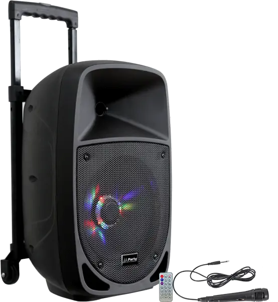 ENCEINTE NOMADE 8’’/20CM - 300W AVEC USB, BLUETOOTH, FM ET MICRO PARTY-8LED
