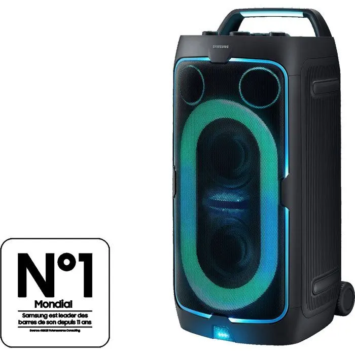 Enceinte - SAMSUNG - MX ST50F/XE - 240 W - Effets lumineux - Bluetooth - Batterie 18h - Roues intégrées - Noir