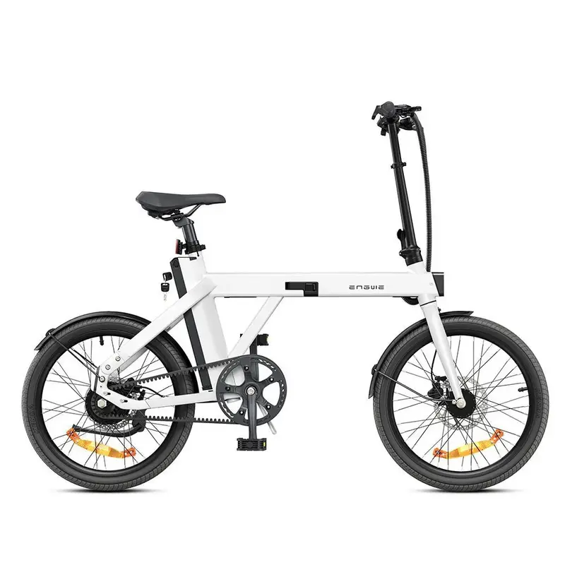 ENGWE P20 Foldable Electric Bike - 20 Inch Tires 250W Motor 36V9.6Ah Battery 100KM Range Hydraulic Disc Brakes - White