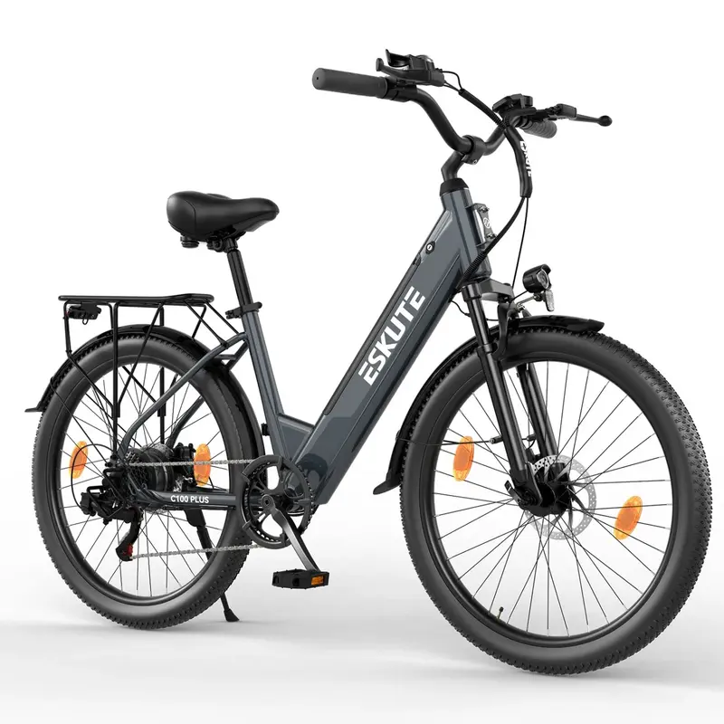 ESKUTE C100 PLUS Electric Bike Disc Brakes 250W 36V13Ah 100KM-blue
