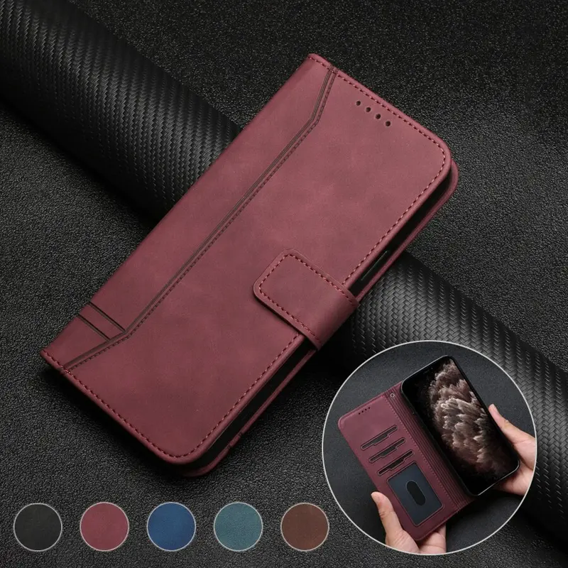 Etui de protection à fermeture magnétique pour téléphones Huawei (séries P et P Smart)