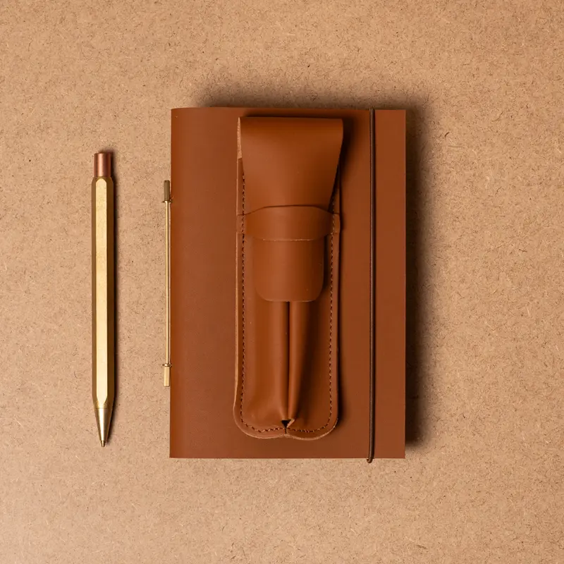 Etui deux stylos en cuir