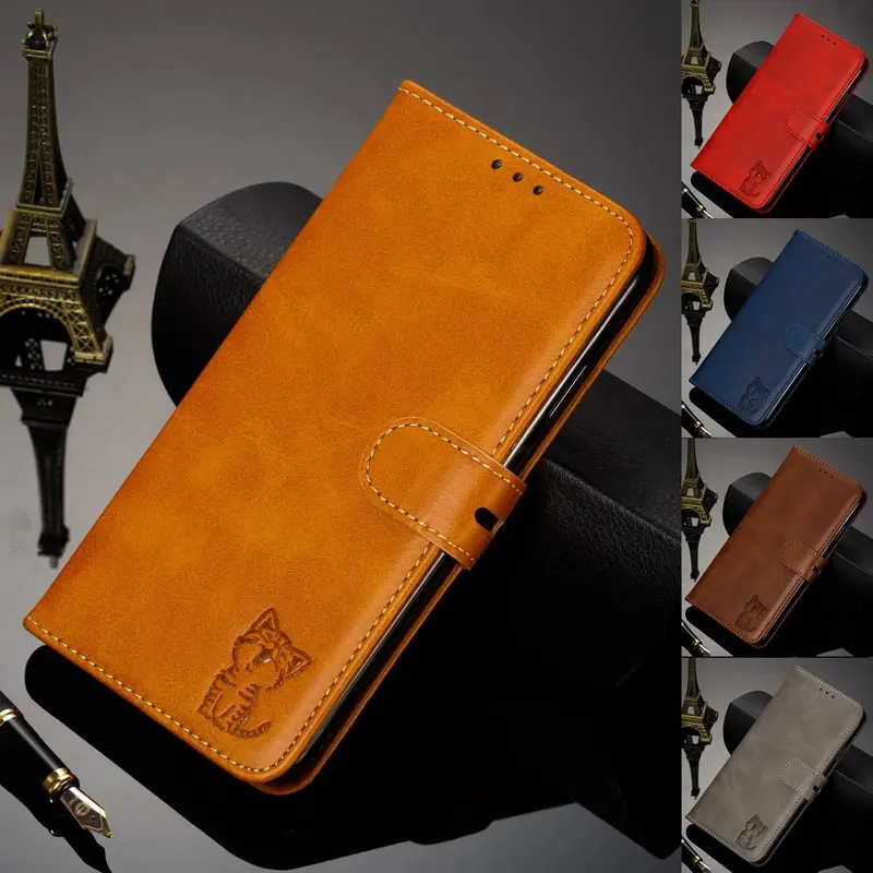Etui motif chaton, pour protection Samsung (série S début)