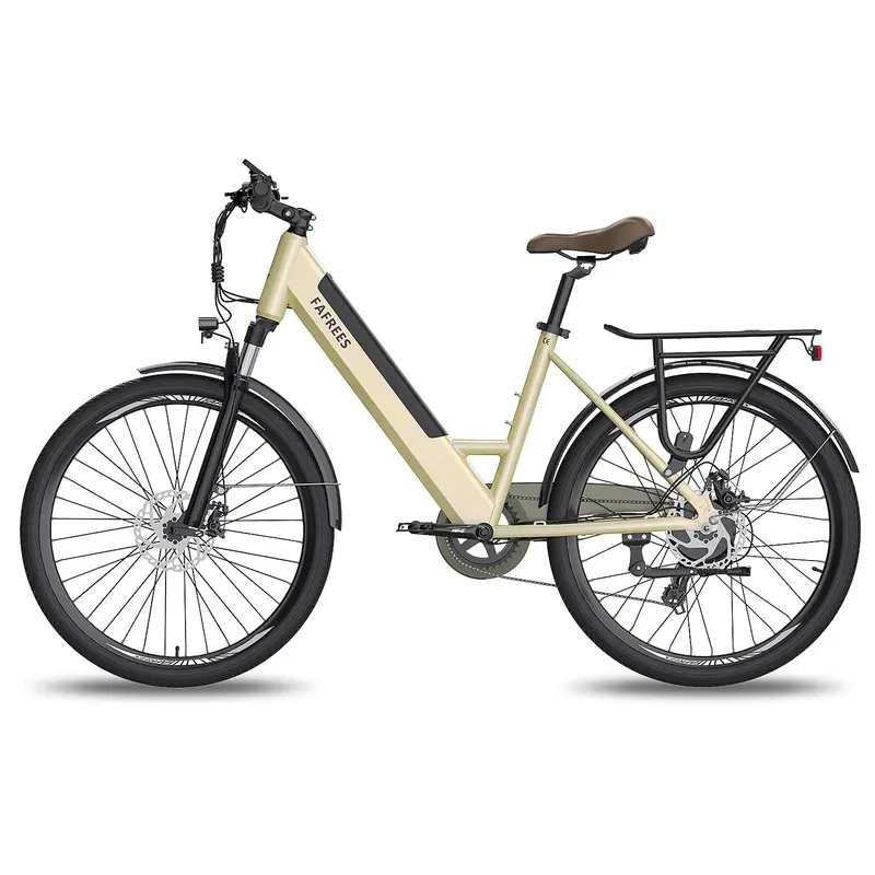 FAFREES F26 Pro 14.5AH Electric Bike - 250W Motor 36V14.5AH Battery 110KM PAS Mode Range Mechanical Disc Brakes - Gold