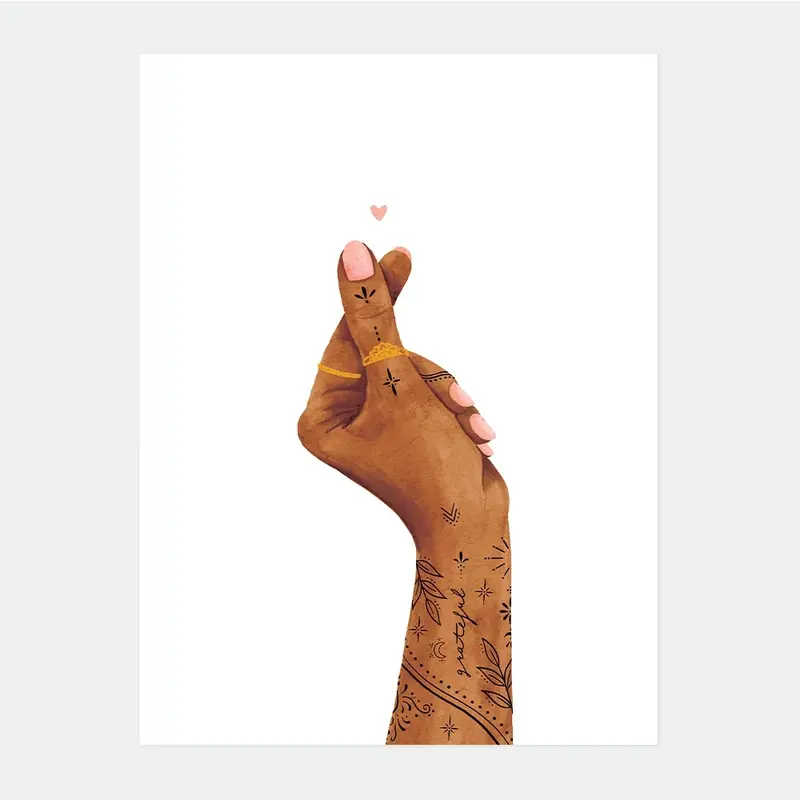 Fingers Heart - Poster