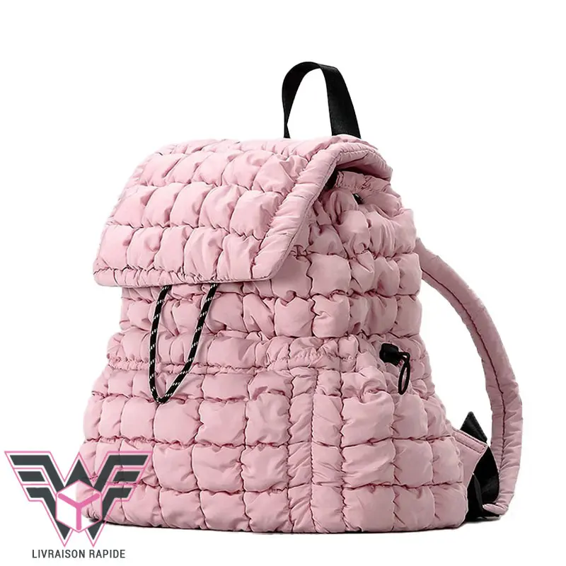 Flufy sac à dos femme matelassé tendance