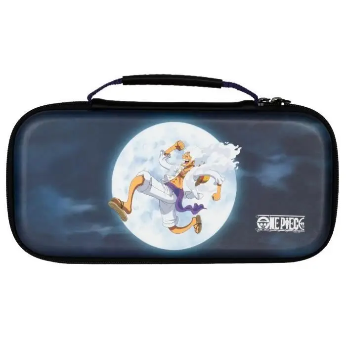 Housse de protection et transport - KONIX - One Piece Nintendo Switch 2 - Rangement accessoires - Motif Luffy Gear 5 - Bleu