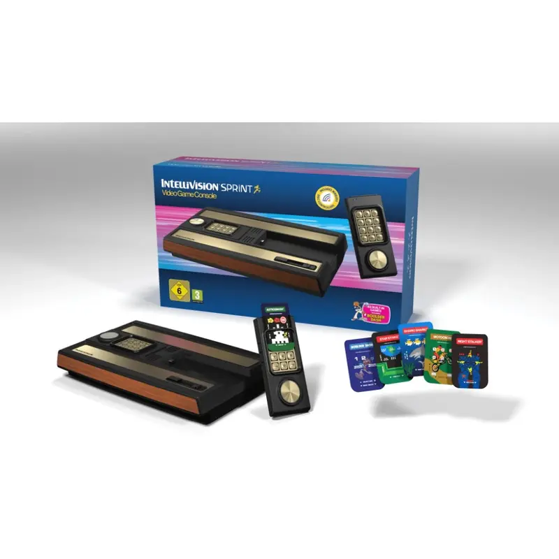 Intellivision Sprint — console de salon HDMI, 45 jeux intégrés et 2 manettes sans fil