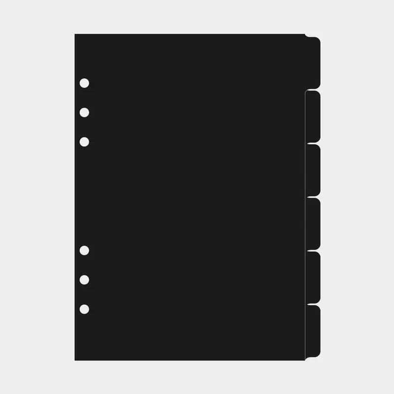 Intercalaires noirs