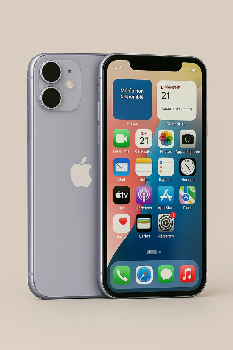 iPhone 11 Mauve 128 Go – Très Bon État, Batterie Neuve, Débloqué, iCloud Supprimé