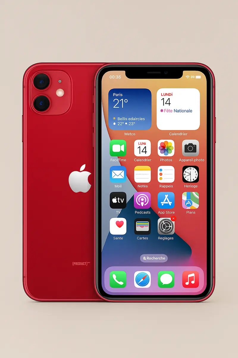 iPhone 11 Rouge (PRODUCT)RED – Très Bon État, Débloqué, Batterie 100 %, iCloud Supprimé