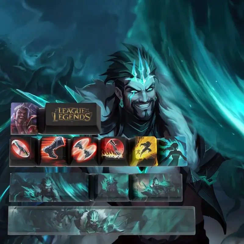 Keycaps Draven League of Legends – grip et retour de frappe pour les joueurs à APM élevé