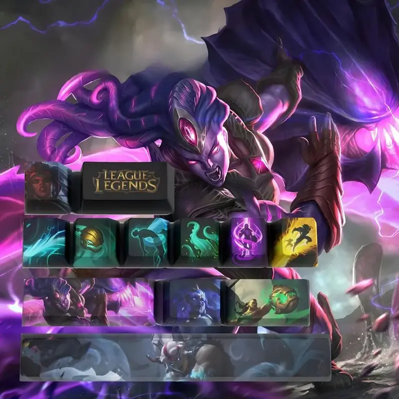Keycaps Illaoi League of Legends – Pensé pour les claviers 60 % et 65 %