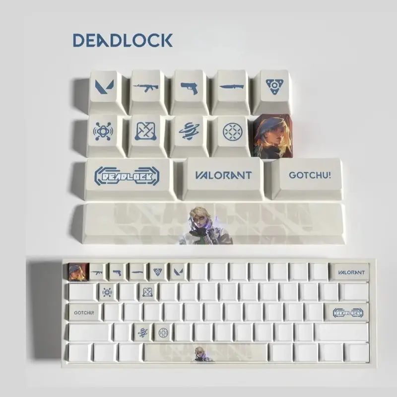 Keycaps Valorant Deadlock – 14 touches PBT antidérapantes