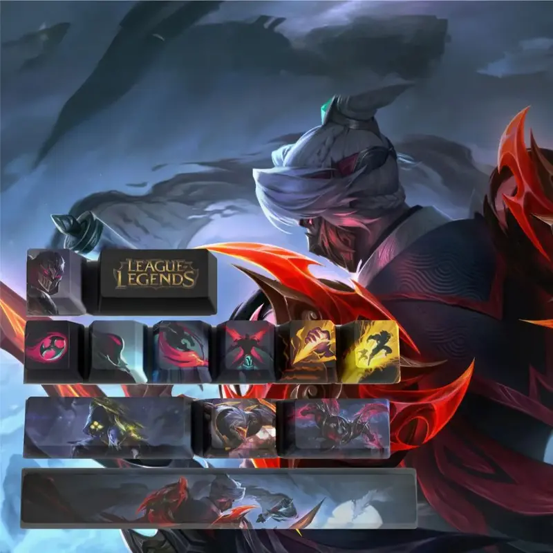 Keycaps Zed League of Legends – Le duo noir et rouge du setup gaming