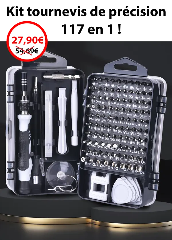 Kit de tournevis de précision 117 en 1