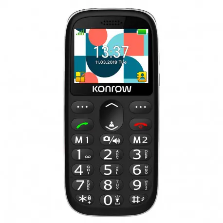 Konrow Senior 231 (Écran 2.31'' - Double Sim - Dock de charge Fourni) Noir
