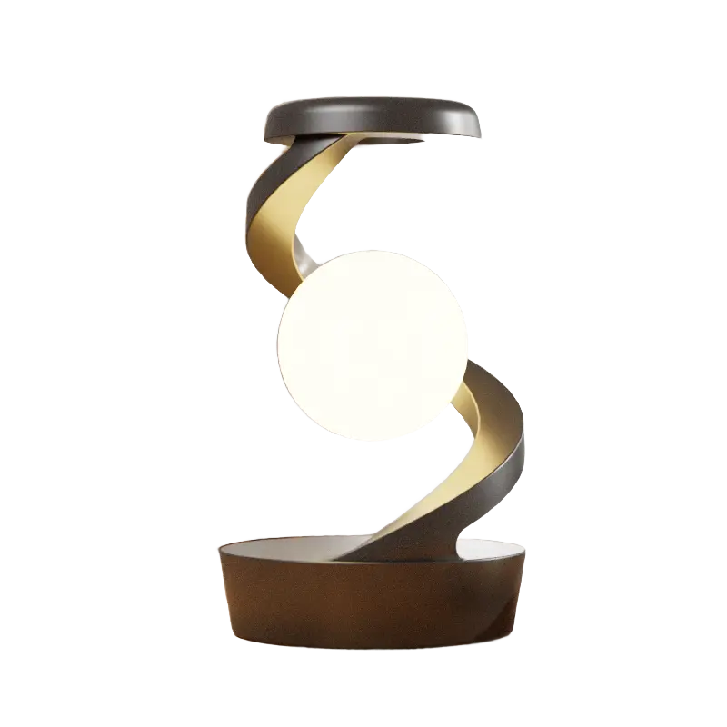 Lampe de chevet à sphère lumineuse avec charge sans fil — allumage d'un geste