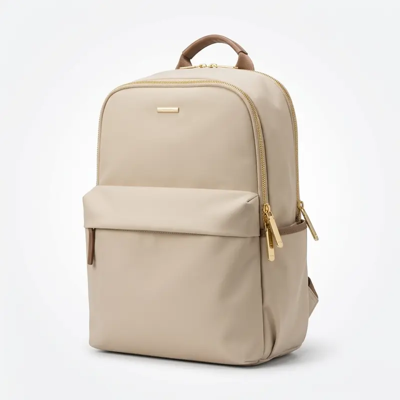 Laptopväska Dam 15,6 tum – Elegant Kontorsryggsäck i Beige