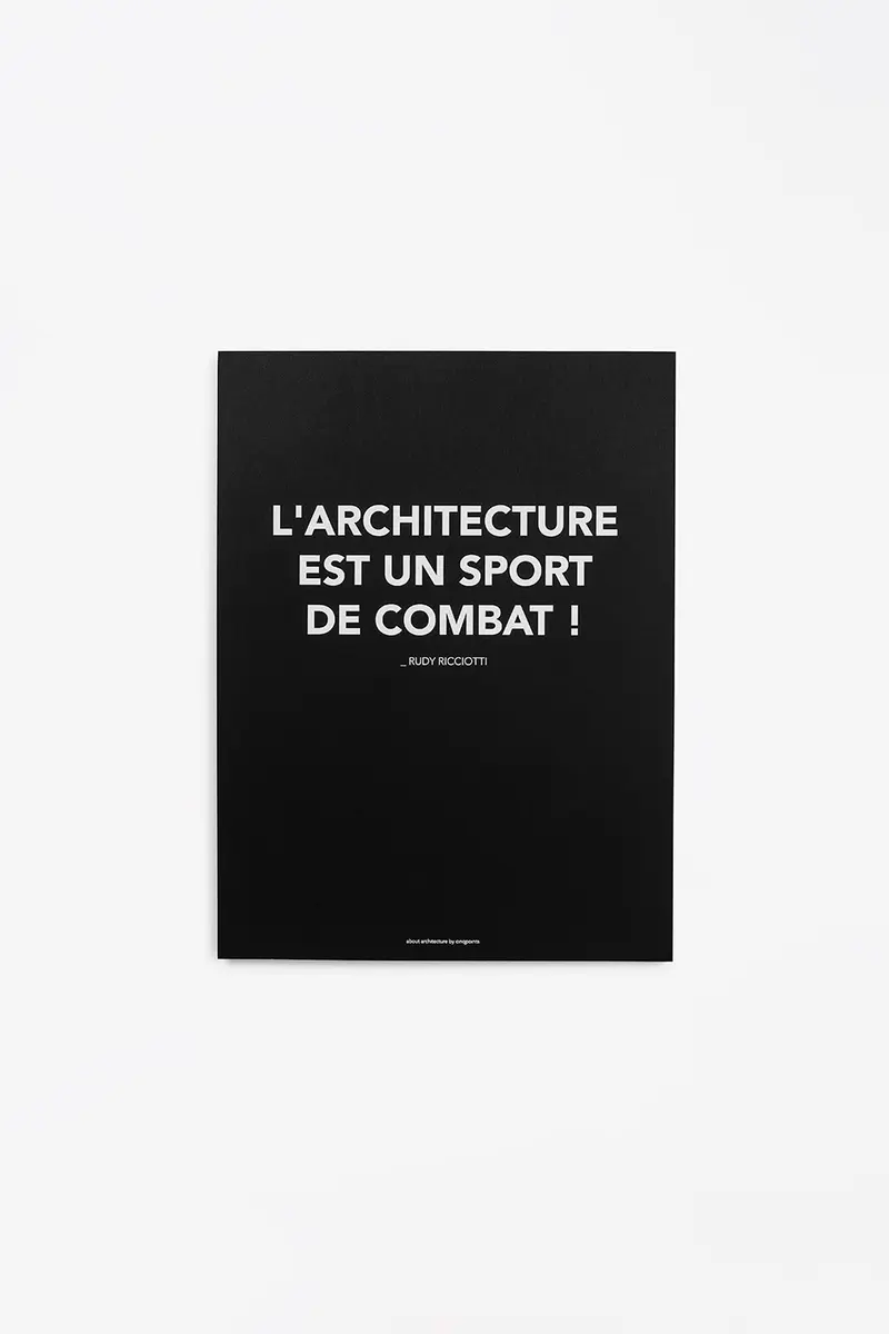 L'architecture est un sport de combat - affiche