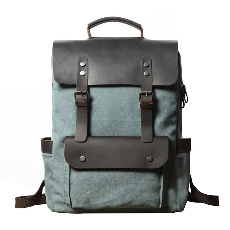 Léo sac à dos ordinateur cuir et toile