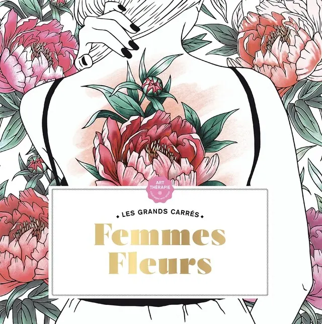 Les grands carrés - Femme fleurs