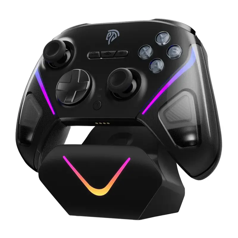 Manette EasySMX D10 noire PC et Switch — sticks TMR et dock de charge fourni