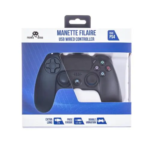 Manette Filaire Noire PS4