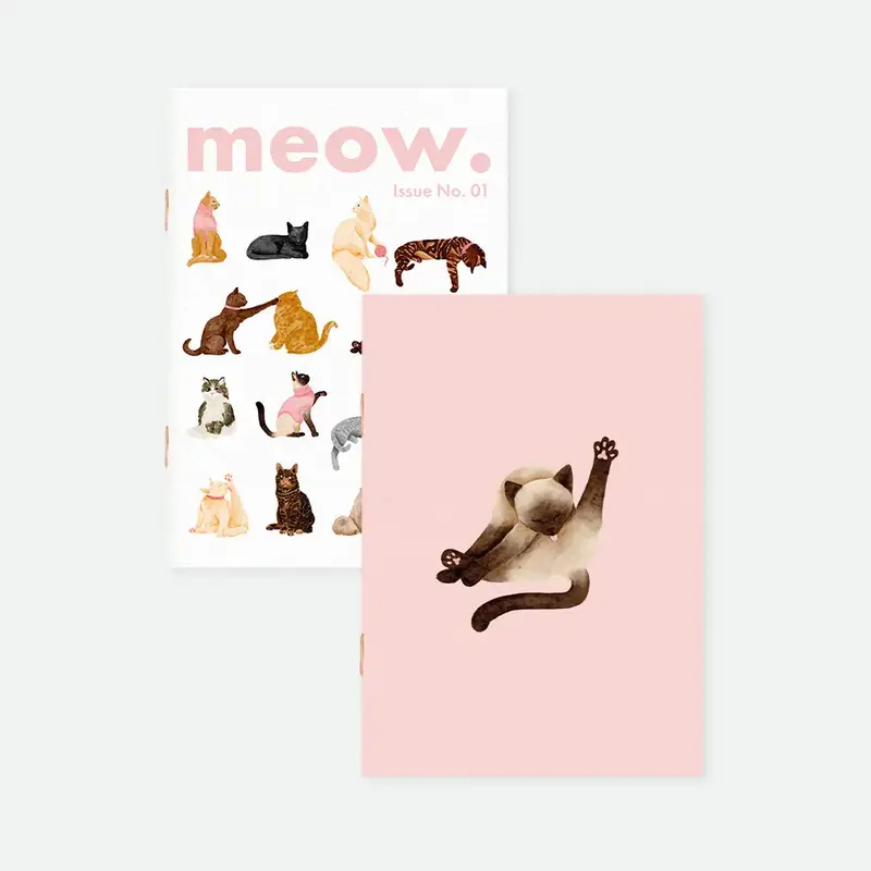 meow. - Pocket Notebook A6 DUO