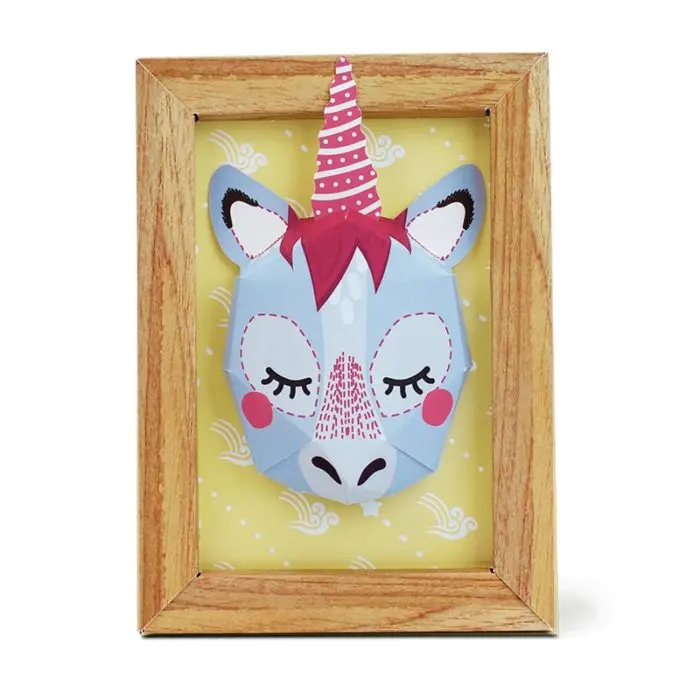 Mini trophée Licorne en papier 3D
