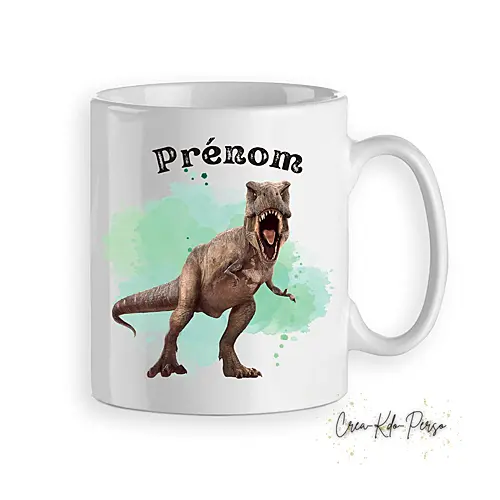 Mug cadeau Dinosaure Tyrannosaure rex T-rex personnalisé