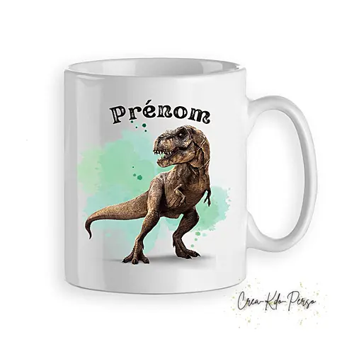 Mug cadeau Dinosaure Tyrannosaure rex T-rex personnalisé