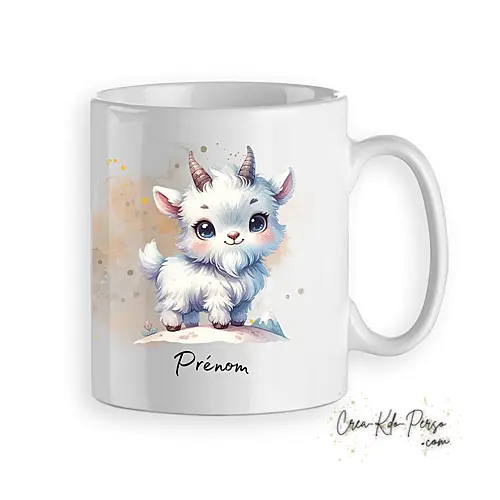 Mug Chèvre mignonne personnalisable prénom