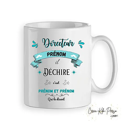 Mug humour Directeur Directrice qui déchire personnalisé